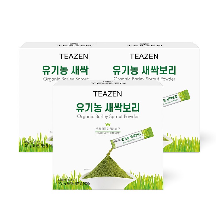 티젠 유기농 새싹보리 30스틱입x3박스